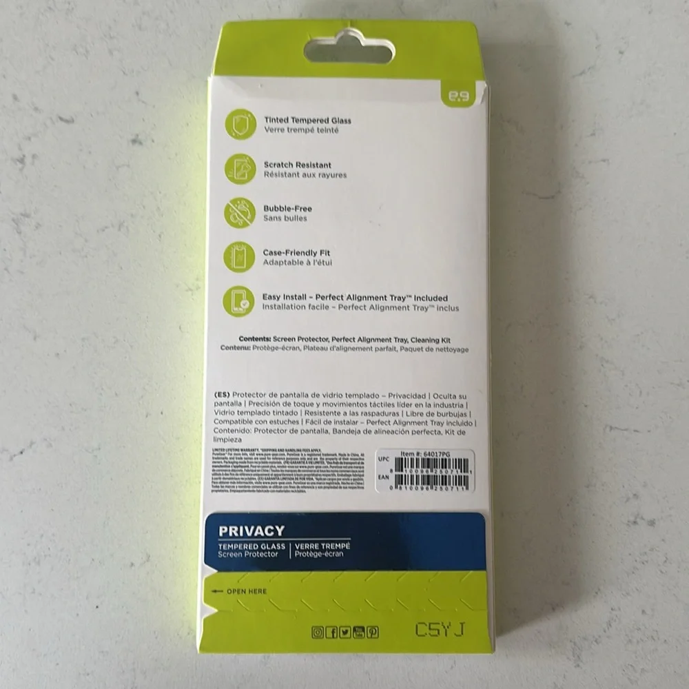 Puregear-Privacy tempered glass screen protector for iPhone 13/iPhone 13 Pro